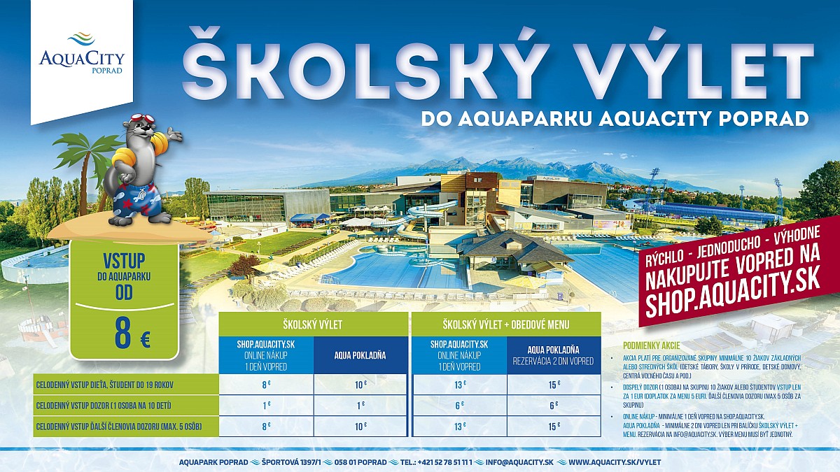 Školský výlet v AquaCity